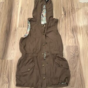 Matilda Jane green utility hooded vest